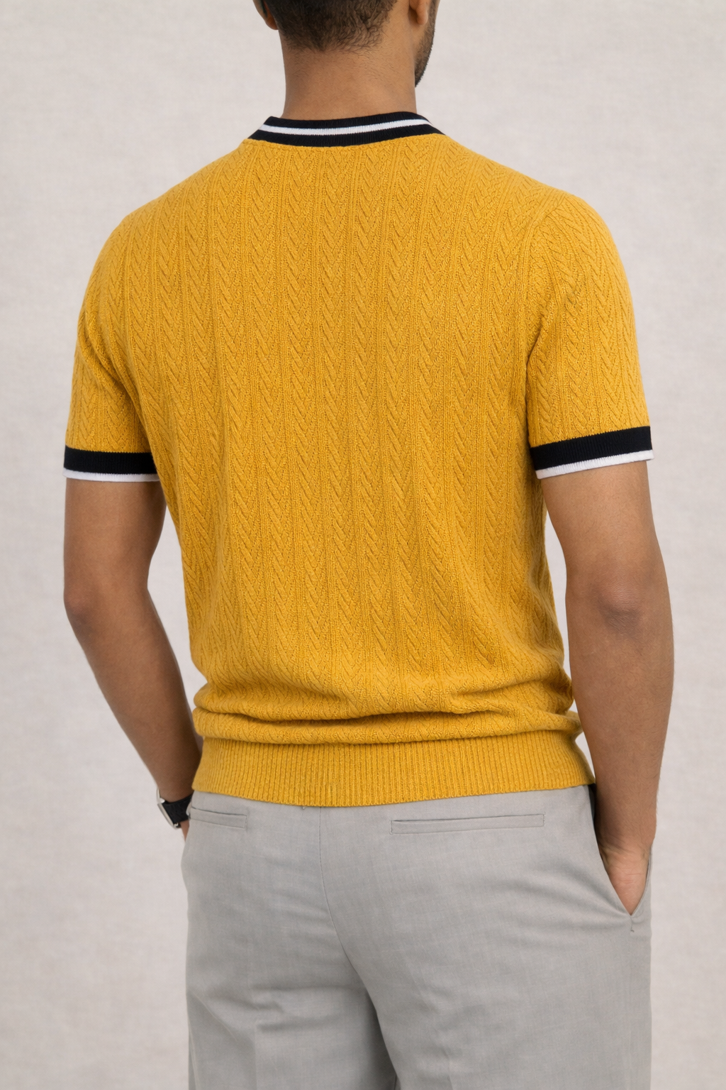 Cable Knit Yellow T-shirt