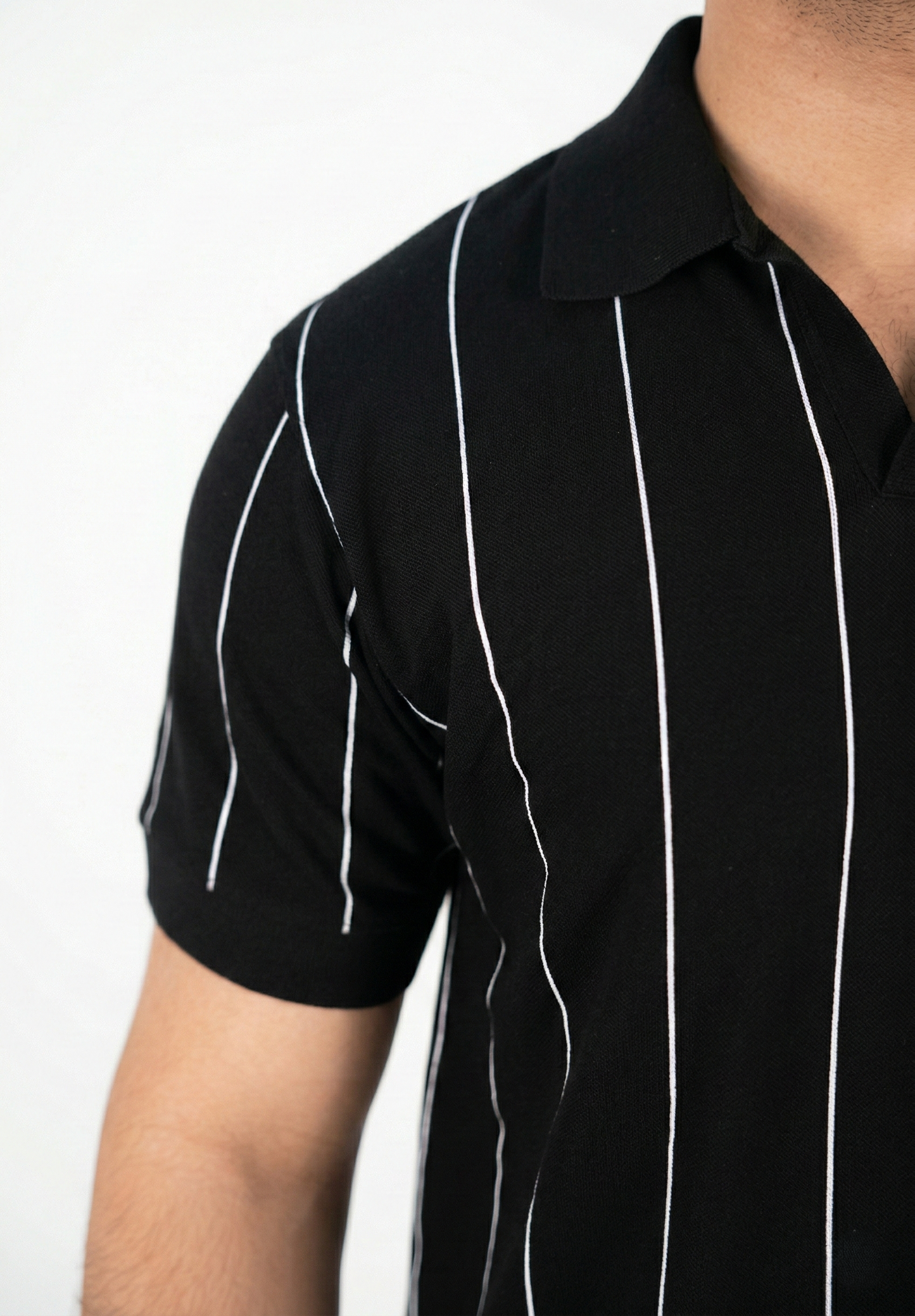 Striped Black Polo Shirt