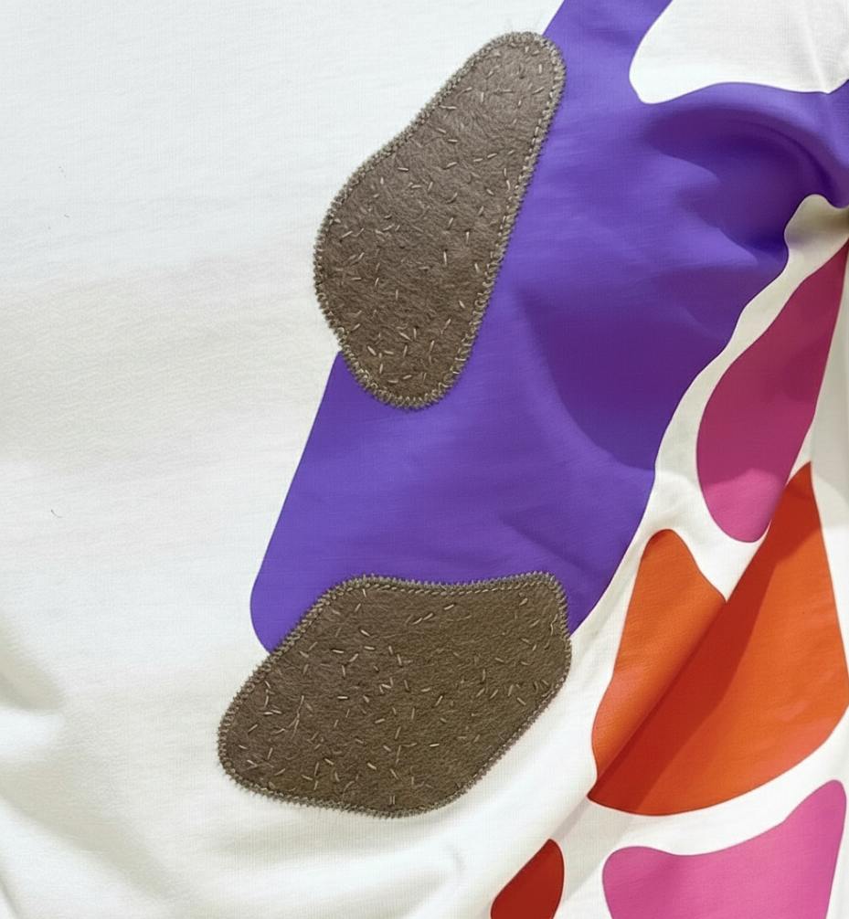 Abstract Graphic White T-Shirt