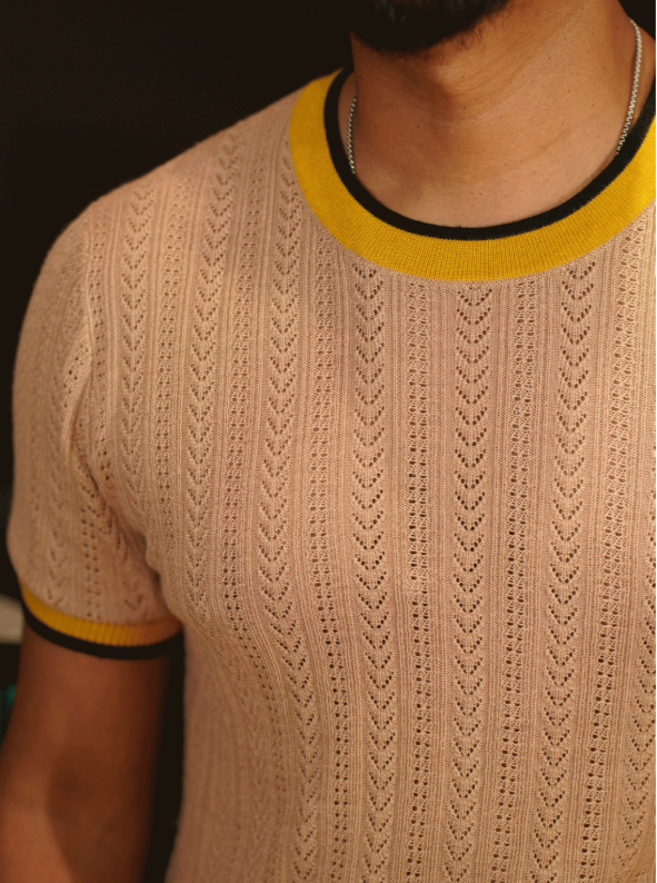 Cable Knit Brown T-shirt