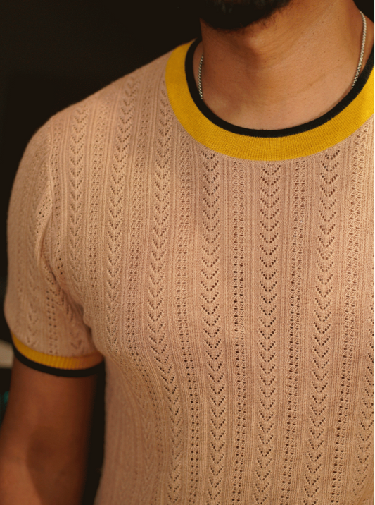 Cable Knit Brown T-shirt