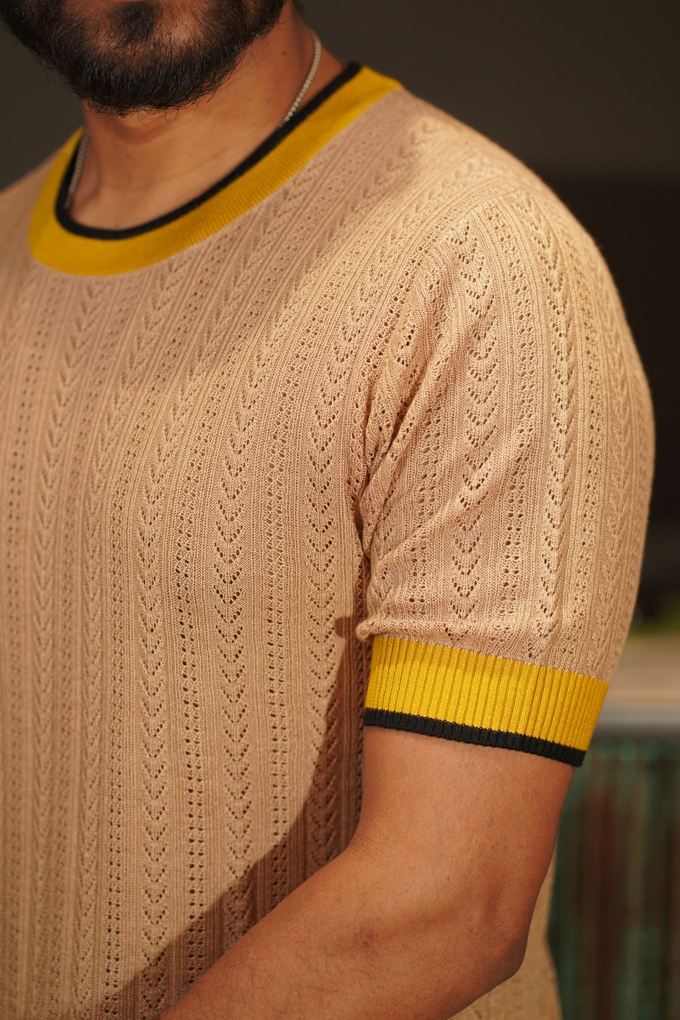 Cable Knit Brown T-shirt
