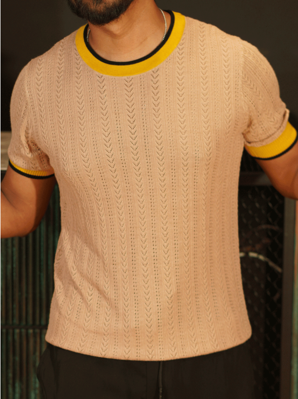 Cable Knit Brown T-shirt
