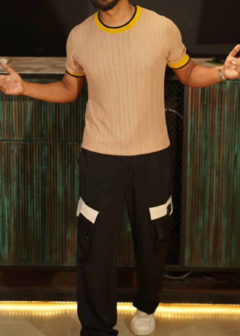 Cable Knit Brown T-shirt