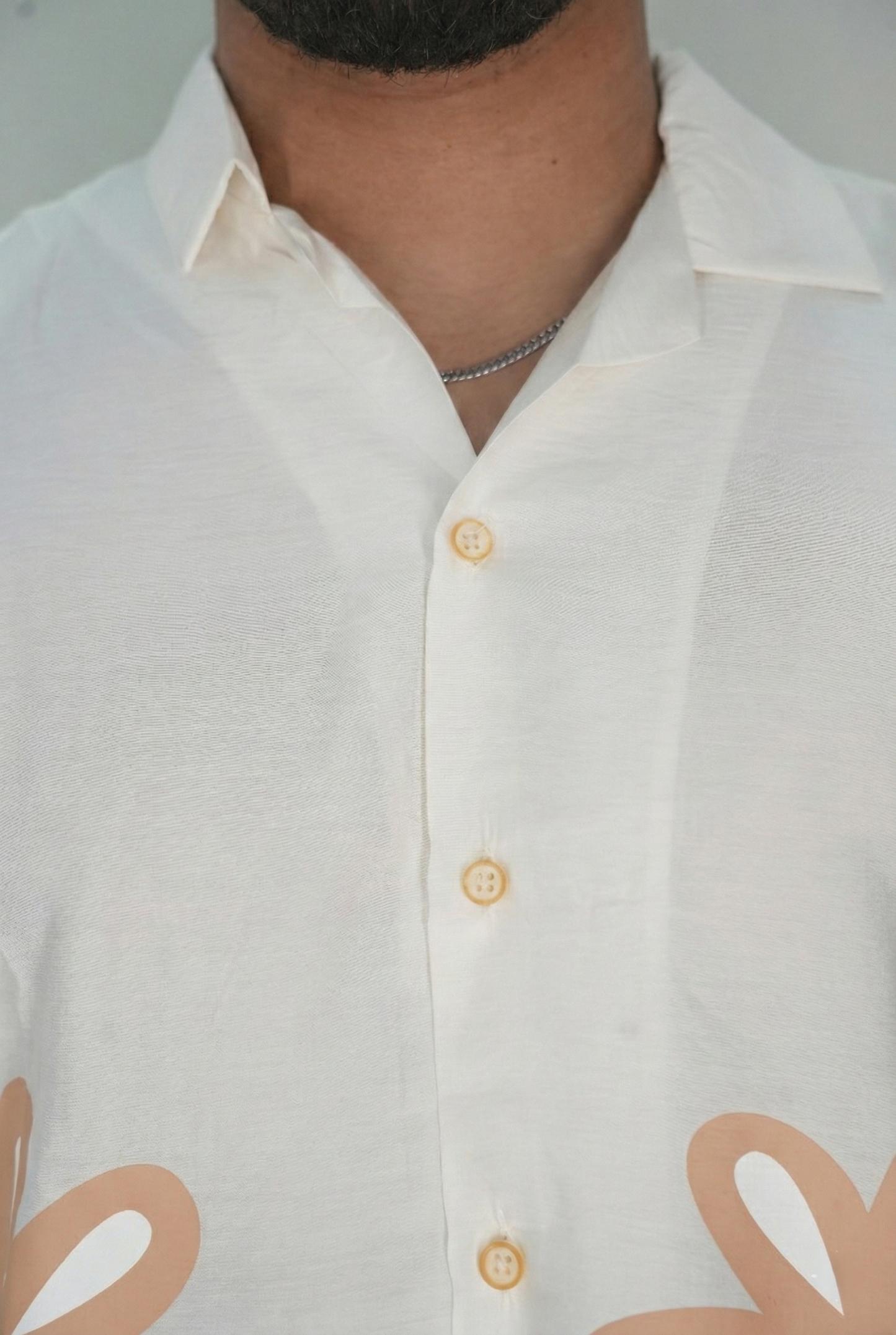 Cuban Floral Off White Shirt